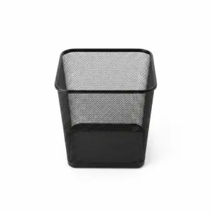 Poubelle Rectangulaire En Metal Noir 25,5*30,5 Cm