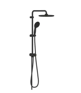 Colonne De Douche Avec Inverseur Pour Montage Mural Noir Mat Système Tempesta 250 Grohe