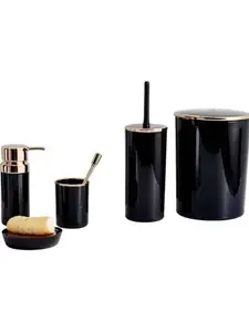 Set Accessoire Salle De Bain Noir/Gold Lenox