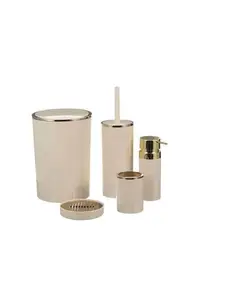 Set Accessoire Salle De Bain Beige/Gold Lenox