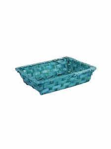 Panier en bambou bleu 24 cm