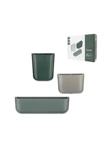 Set de 3 organiseurs effet marbre Morgan 29 cm