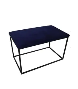 Banc velours bleu 75 cm