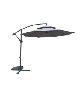 Parasol De Jardin 3X2 M Taupe En Aluminium Marron