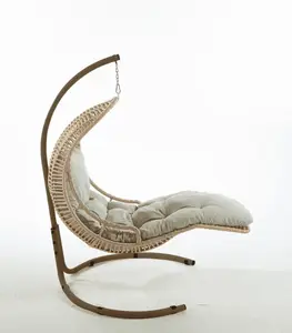 lit suspendu brun taupe structure cappuccino