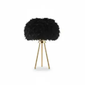 LAMPE DE TABLE PLUMES NOIR GS-9660N