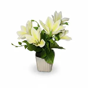POT FLEUR ARTIFICIELLE LYS