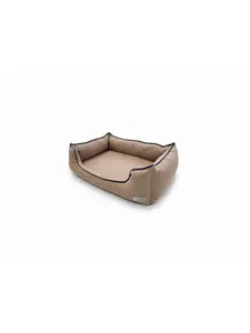Coussin animal taupe en polyester 100x60cm pour chien