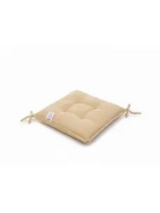 Coussin de chaise taupe polyester 39 x 39 x 3 cm