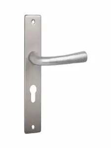 Poignée De Porte Nickelé Mat Grande Clé En Inox 6X70 Mm Wc