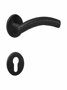 Poignée De Porte Noir Laqué Grande Clé Rond