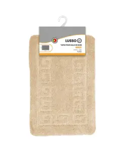 Tapis Salle De Bain Beige 80X50Cm