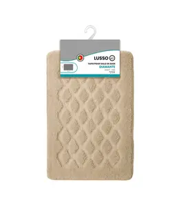 Tapis Salle De Bain Diamante Beige 80X50Cm