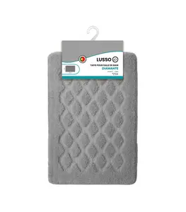 Tapis Salle De Bain Diamante Gris Clair 80X50Cm