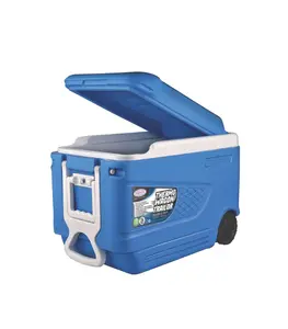 Glacière thermowagon 45 L avec roues bleu
