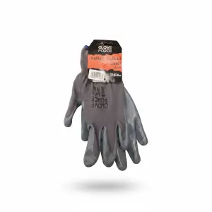 GANTS PROTECTION FG REVET. NITRILE GRIS T.8