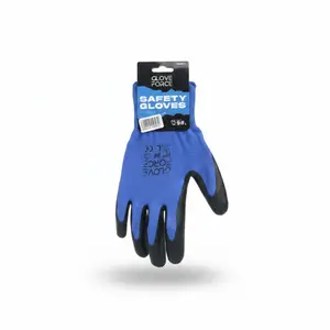 GANTS PROTECTION FG REVET. NITRILE BLEU T.9