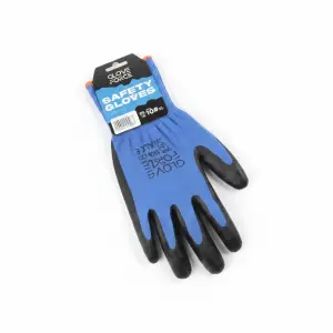 GANTS PROTECTION FG REVET. NITRILE BLEU T.10