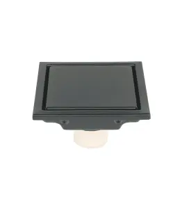 Caniveau Reversible10X10Cm En Acier Inox Noir