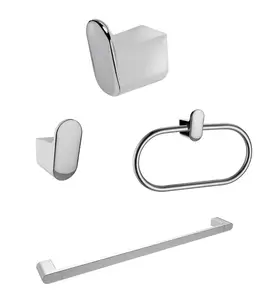 Kit D’Accessoires De Salle De Bain 4 Pièces Lusso Armonia Chromé