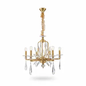 SUSPENSSION CRISTAL 60Ø DORÉ