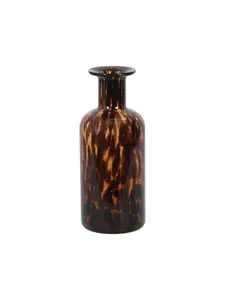 Vase en verre marron effet léopard 30 cm