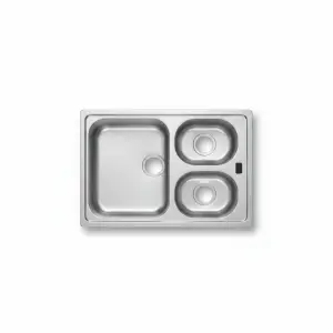 Evier Encas 1bac Et1/2 +egout Droit Inox Srx 651 D
