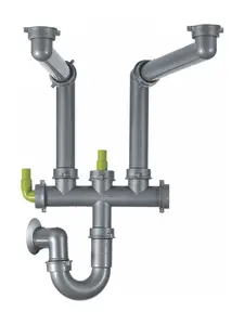 Siphon évier 1 bac et demi