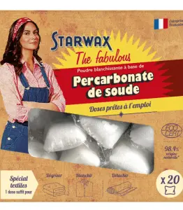 Percarbonate de soude doses 20 x 20g Starwax Fabulous spécial textile