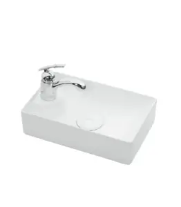 Vasque Rectangulaire Percée Pour Robinet 42 × 27 × 11 Cm