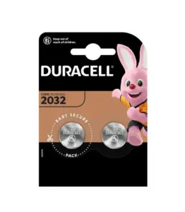 Piles bouton lithium CR2032 duracell 2 pièces