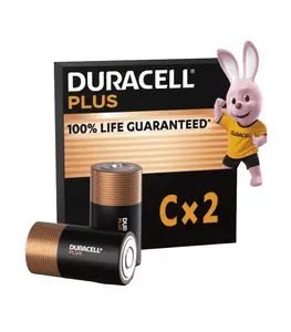 Piles alcaline duracell plus C2/ 2 pièces
