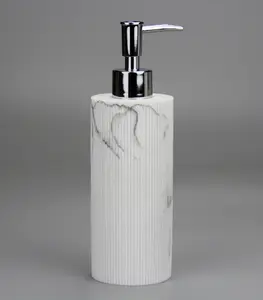 Distributeur De Savon En Polyrésine Effet Marbre Blanc Lusso