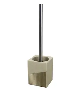 Brosse Wc Avec Support En Polyrésine Effet Pierre Naturelle Lusso