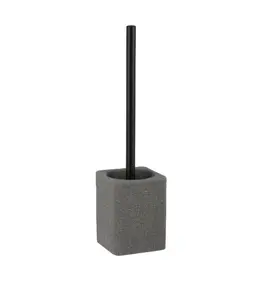 Brosse Wc Avec Support En Polyesine Gris Lusso