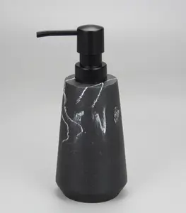 Distributeur De Savon En Polyrésine Effet Marbre Noire Lusso