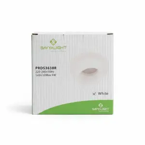 SPOT ROND ENCASTRABLE ALU GU10 PRDS3638R BLANC