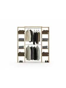 Dressing ouvert double penderie 180 x 182 x 40 cm