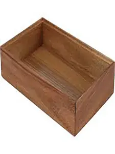 Organisateur en acacia rectangulaire 23,5 × 15 × 5 cm