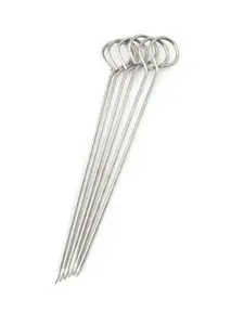 Lot de 12 brochettes en acier inoxydable pour barbecue