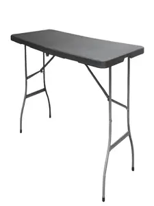 Table Pliante Rectangulaire 183X75X74Cm Avec Relief Noir