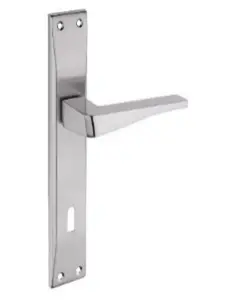 Poignée sur plaque Nobel Halfeti argent 70 mm WC