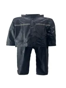 Imperméable veste + pantalon en nylon avec bandes tailleM