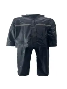 Imperméable veste + pantalon en nylon avec bandes tailleXXL