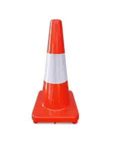 Cône 50 cm souple avec base PVC 1 ou 2 bandes