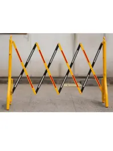 Barrière jaune noir extensible