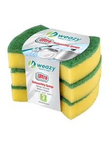 Lot de 3 éponges à récurer colorées ultra Maxi