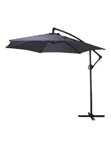 Parasol suspendu Ø 300 cm gris foncé
