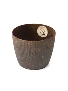 Pot de fleurs Lamela Eco Coffee en plastique 19 cm x 19 cm marron