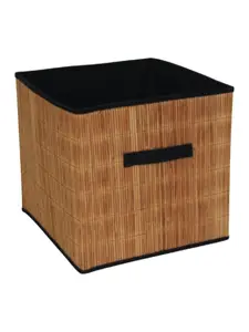 Panier de rangement pliant bambou 33x32x31cm